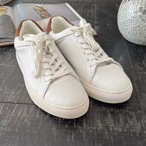 Nordstrom White and Brown Men's Sneakers